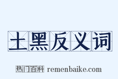 土黑反义词是什么意思的图片